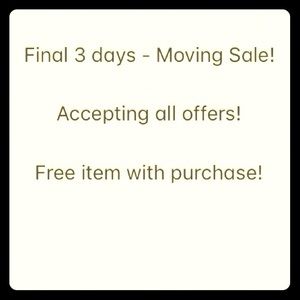 Moving sale! Until Jan 14!